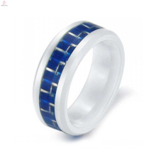 Bague en céramique en fibre de carbone blanche de l&#39;anneau de la plus récente bague coréenne pour les anneaux des hommes